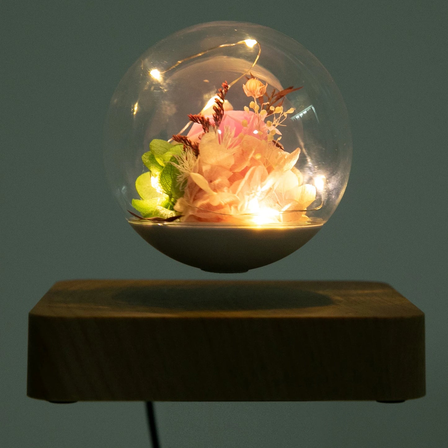 Floating Flower Lamp Floating Flowers with LED Light Magnetic Levitation Flower Light for Bedrooms/Tables/Offices/Living Rooms