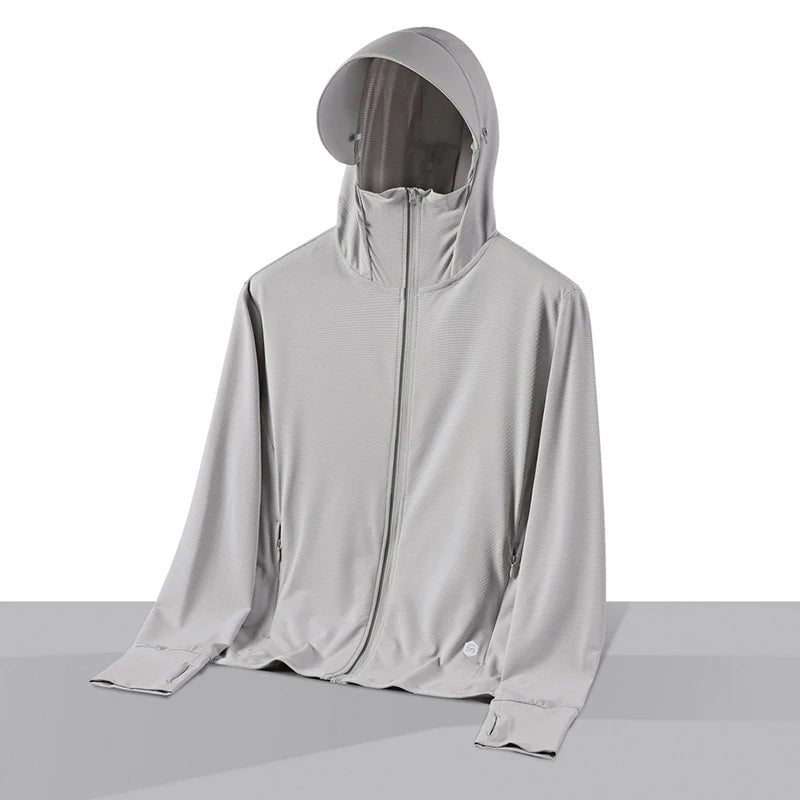 Summer Ice Silk Sunscreen Coat Couple Sports Casual Jacket Breathable Comfortable Outdoor UV Protection Outerwear