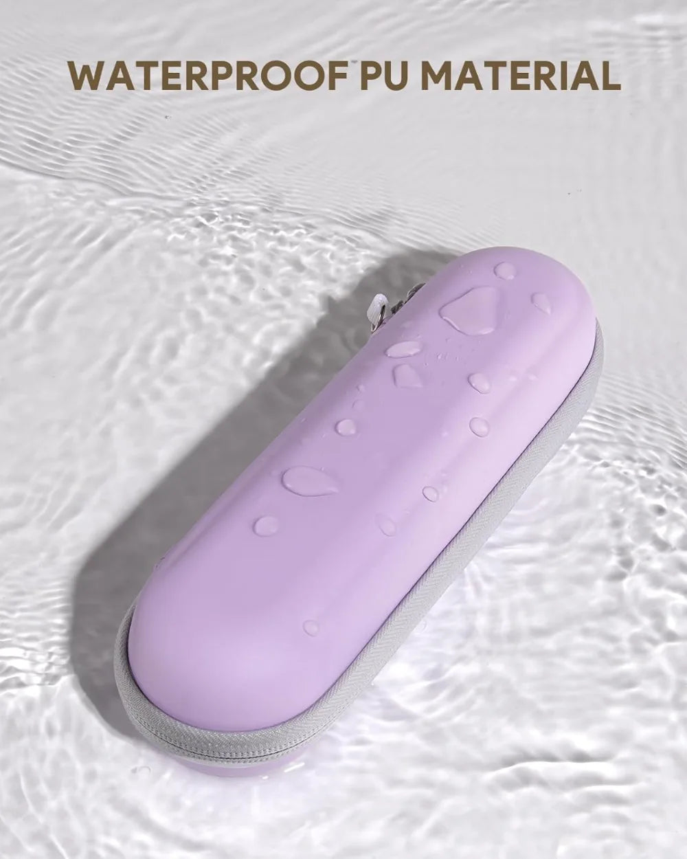 Universal Electric Toothbrush Travel Case for Oral-B & Philips Sonicare, Hard Shell Waterproof PU Storage for Heads & Accessories