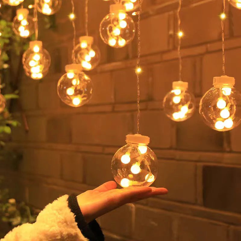 Color/Warm Light Wishing Ball Light String USB with Remote Control 8 Modes, Suitable for Bedroom, Christmas, Wedding, Theme Part