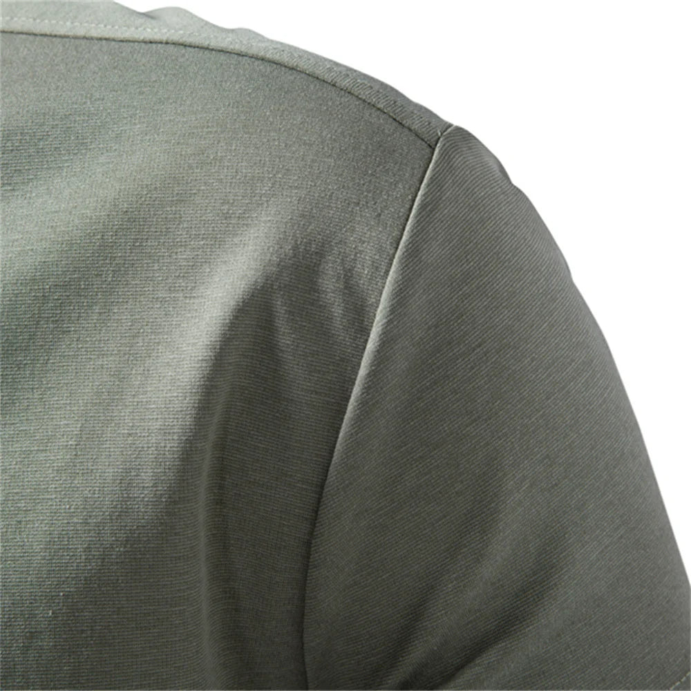 AIOPESON Men's Cotton O-Neck Soft Touch Comfortable Tee Solid Color 8 Colors Breathable Lightweight Daily Casual T-Shirt