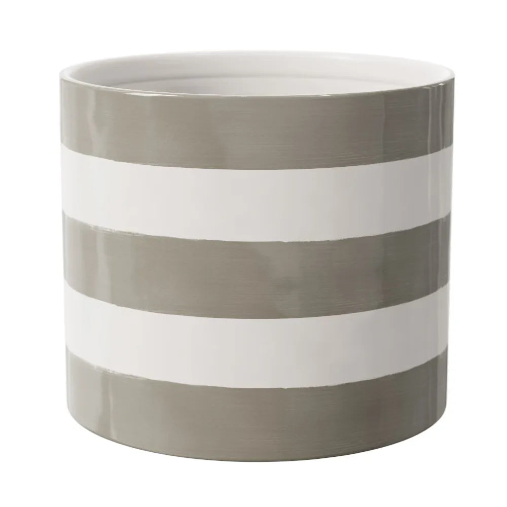 Gray and Vanity Dream Ceramic Flower Pot Round Birch Pattern Planter Indoor Outdoor Home Garden Decor