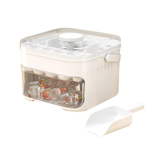 50 Grid Ice Tray Ice Mold with Storage Cover and Handle Stackable Silicone Ice Mold Kit for Easy Removal From Refrigerator