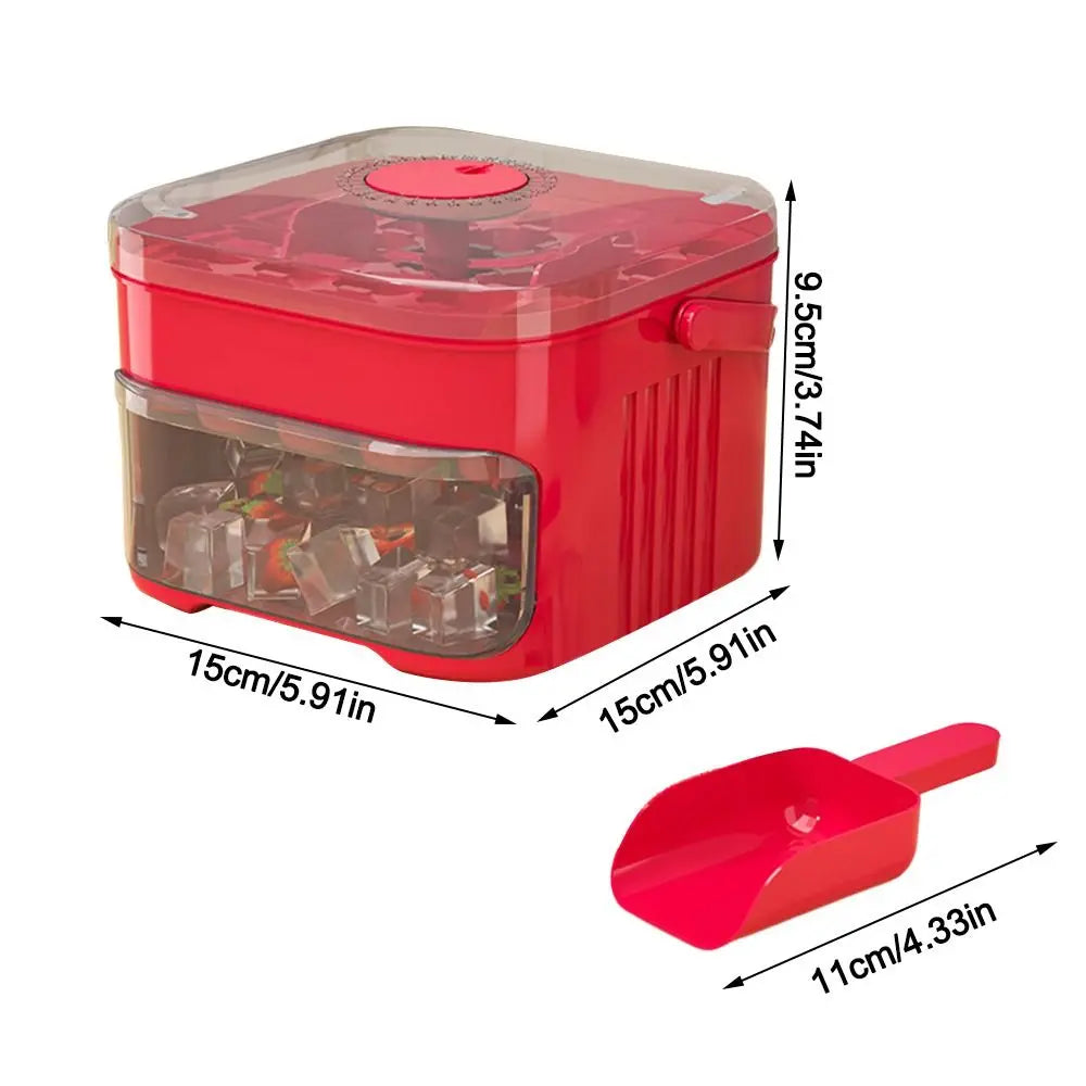 50 Grid Ice Tray Ice Mold with Storage Cover and Handle Stackable Silicone Ice Mold Kit for Easy Removal From Refrigerator