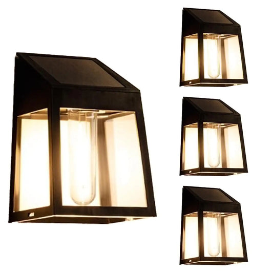 SZRSTH Solar Lights Outdoor, 4 Pack Waterproof Decorations Lights for Deck Fence Garden Front Door