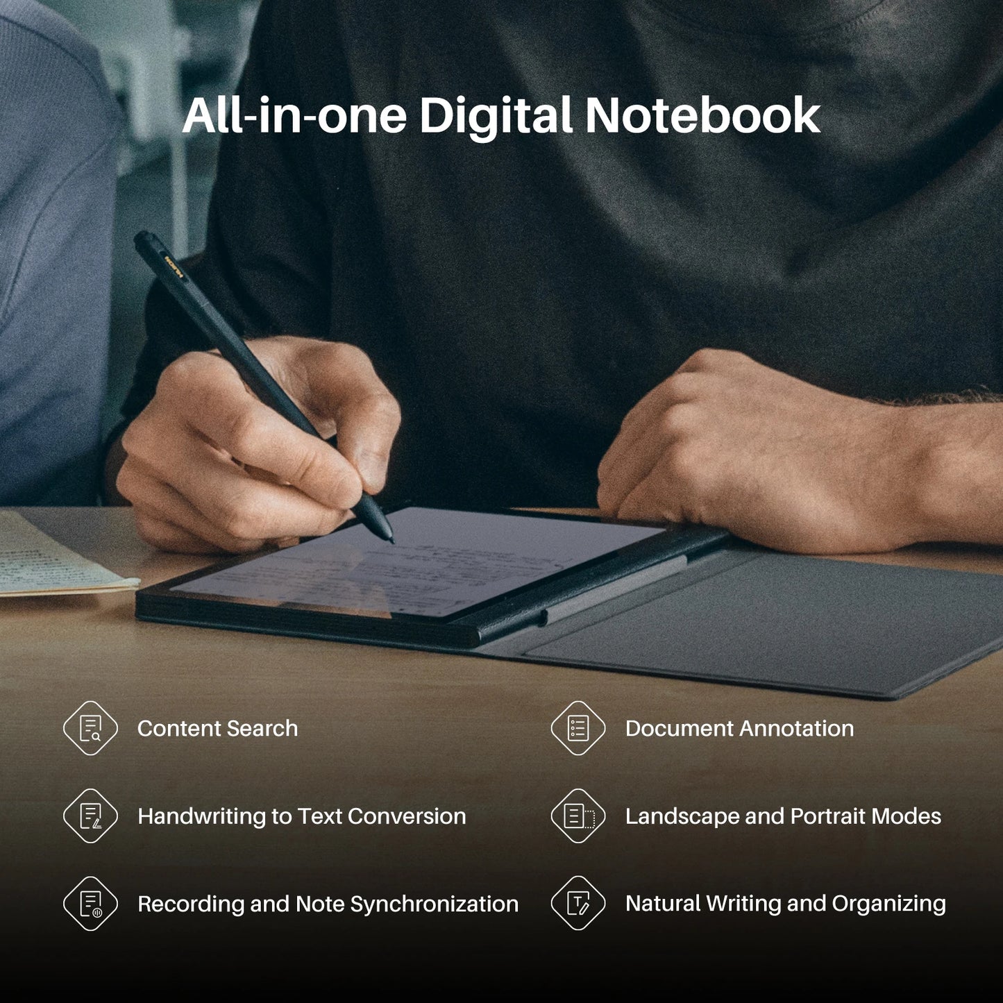 HUION Note E Android Tablet Electronic Notebook 8.4 Inch All-in-one Note-taking Reading Drawing Tablet, Battery-free Pen