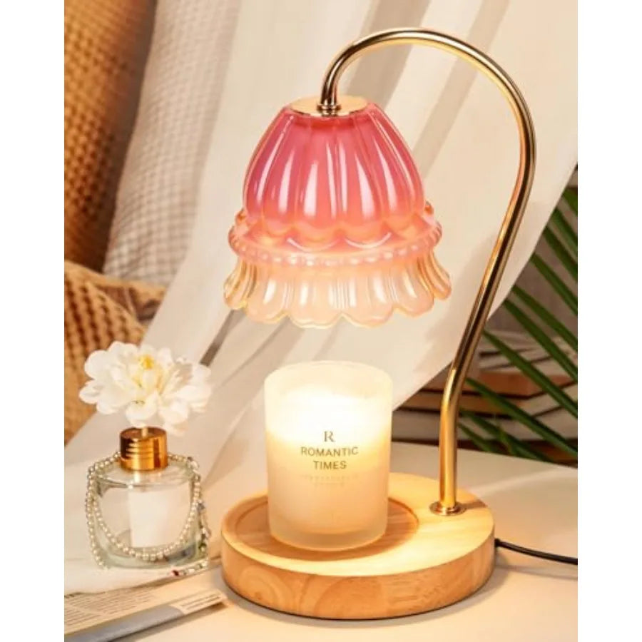Strawberry Candle Warmer Lamp Height Adjustable, Lotus Strawberry Flower Lamp for Yankee Village Candles, Cute Candle Lamp with