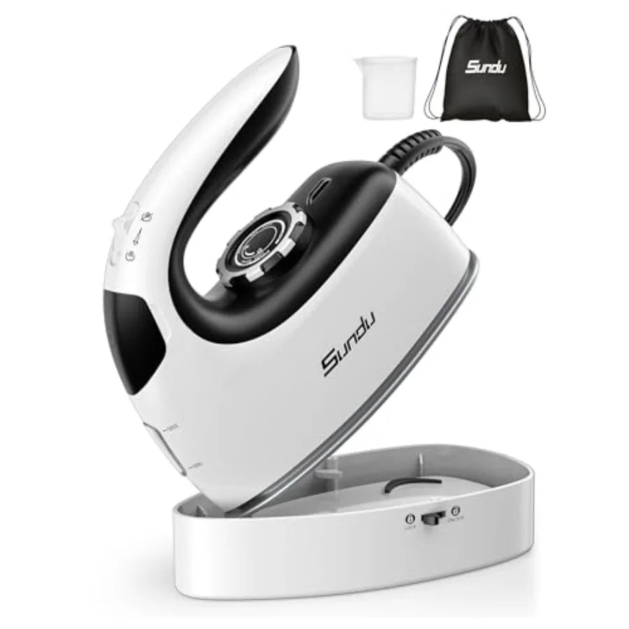 1000W Mini Travel Steam Iron, Portable Small Iron for Quilting and Sewing, Non-Stick Soleplate, 300 Steam Holes, 90ml Tank, Saf