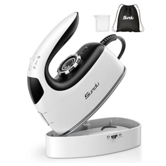 1000W Mini Travel Steam Iron, Portable Small Iron for Quilting and Sewing, Non-Stick Soleplate, 300 Steam Holes, 90ml Tank, Saf