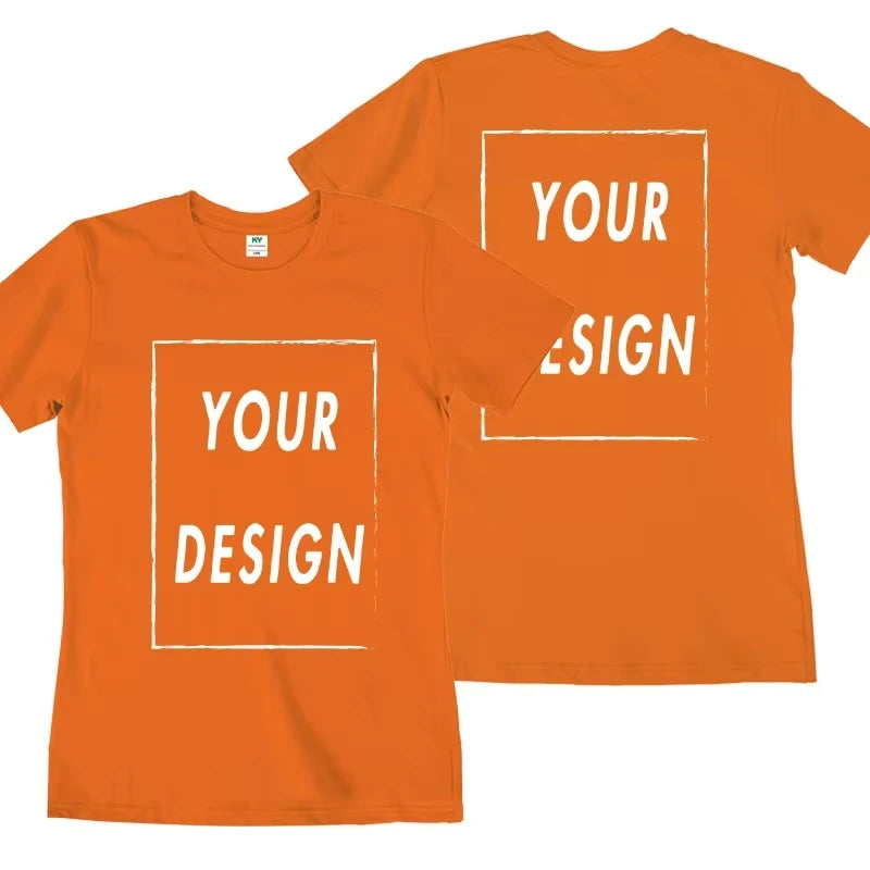 Custom Team T-Shirt for Men & Women, Personalized Front Back Print Tee, Custom Text Logo Customizable Design High Quality Casual Top