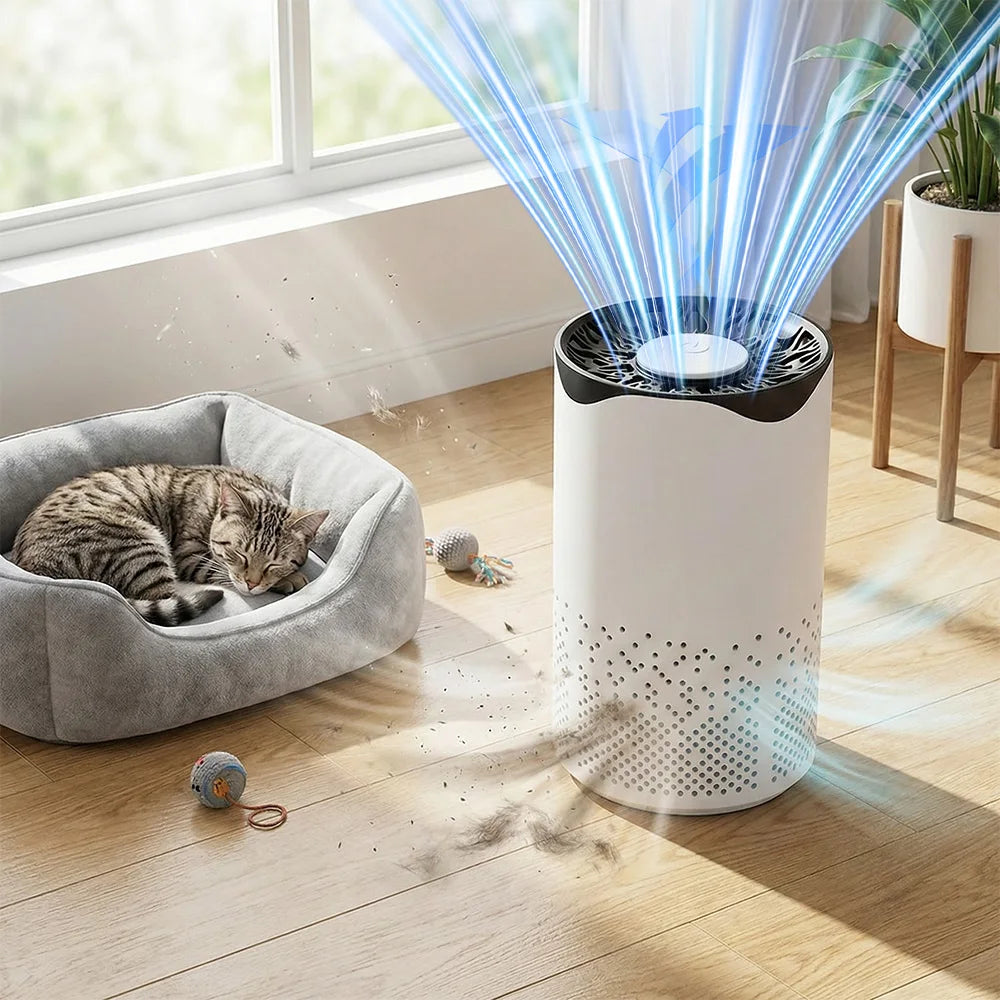 Portable Negative Ion Air Purifier High Efficiency Formaldehyde Smoke Dust Removal USB Powered Mini Air Cleaner For Home Pet Bedroom